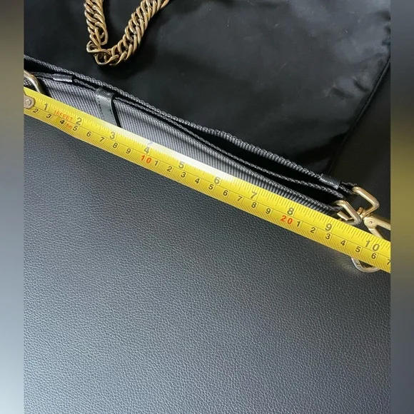 Authenticated Bundle Prada Crossbody Bag Charm & Wallet. Gold Tone Hardware - Picture 16 of 17